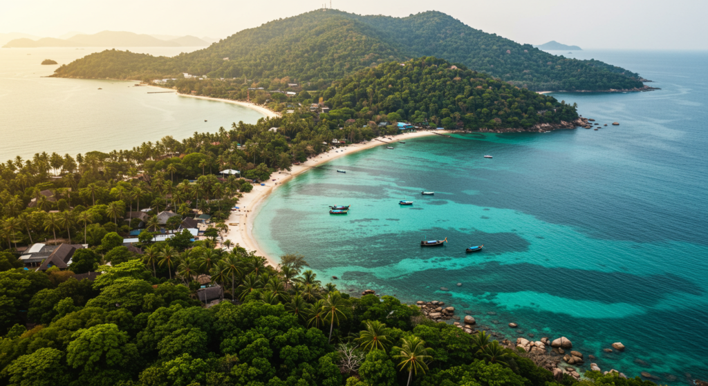 île de Koh Samui en Thailande vue de haut