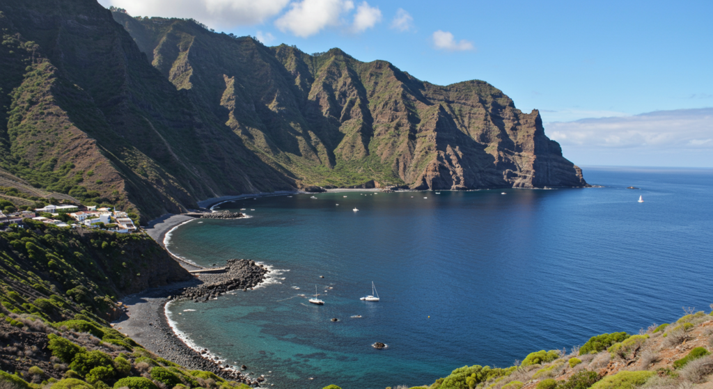 Crique vue de haut aux îles Baléares en Espagne