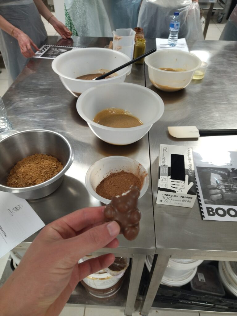 Guimauve chocolat pendant atelier fabrication pâte à tartiner